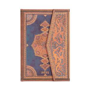 Paperblanks Safavid Binding Art 2025 Diary Mini Safavid Indigo Horizontal Week-to-View - 1