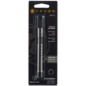 Cross Ballpoint Refill - Pack of 2 Black M - Medium - 1