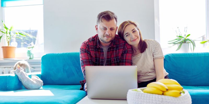 Couple on laptop