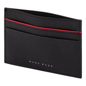 Hugo Boss Ribbon Matrix Card Holder Black/Red - 1