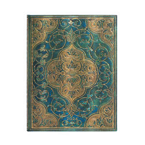 Paperblanks Turquoise Chronicles 2024 Diary Ultra Turquoise Chronicles Horizontal Week-to-View - 1