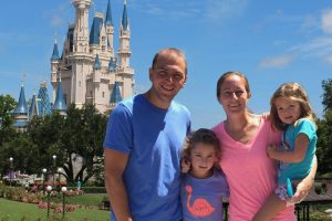 Brad Barrett and his family at Disney World