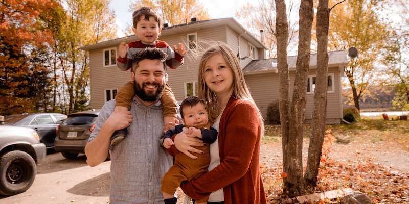 young family with kids