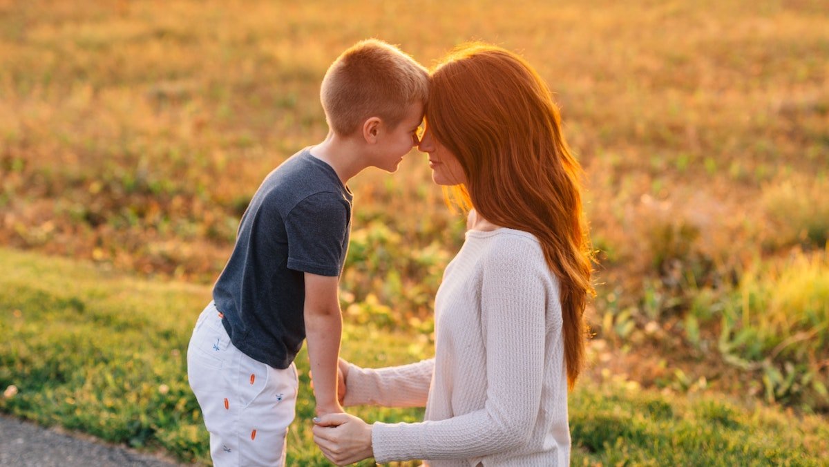 Mother and son together