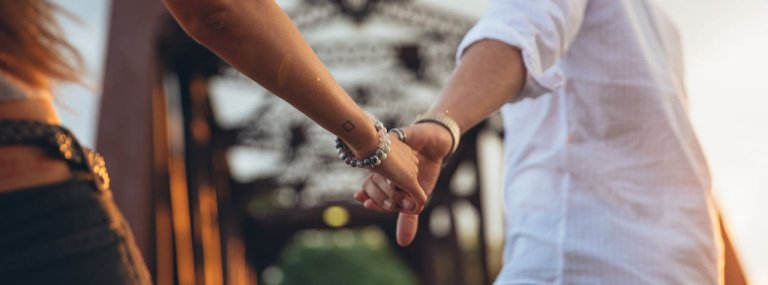 Holding hands in marriage