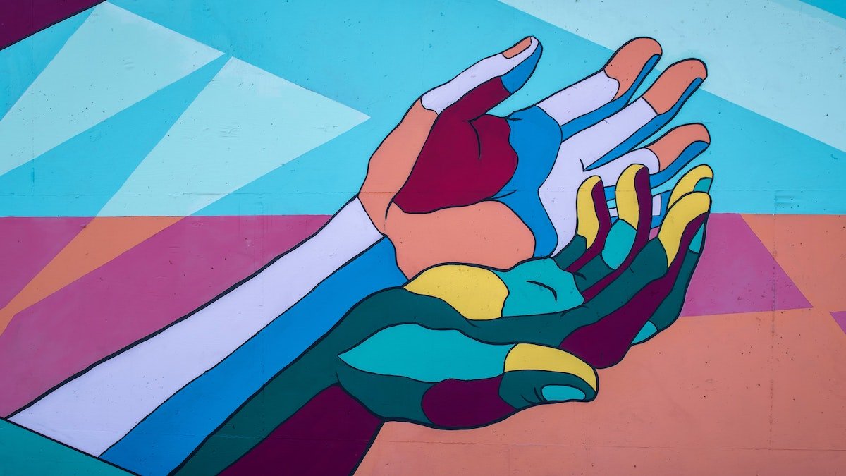 Colorful Open Hands