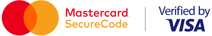 Verified by Visa logo, MasterCard SecureCode logo