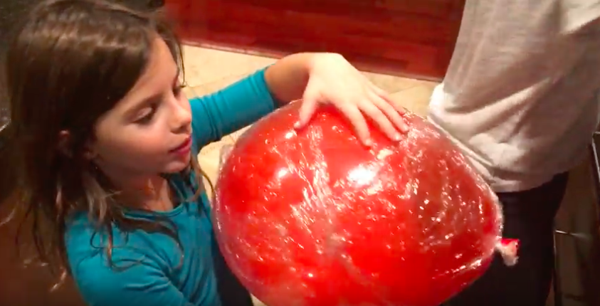 Balloon Covered in Plastic Wrap